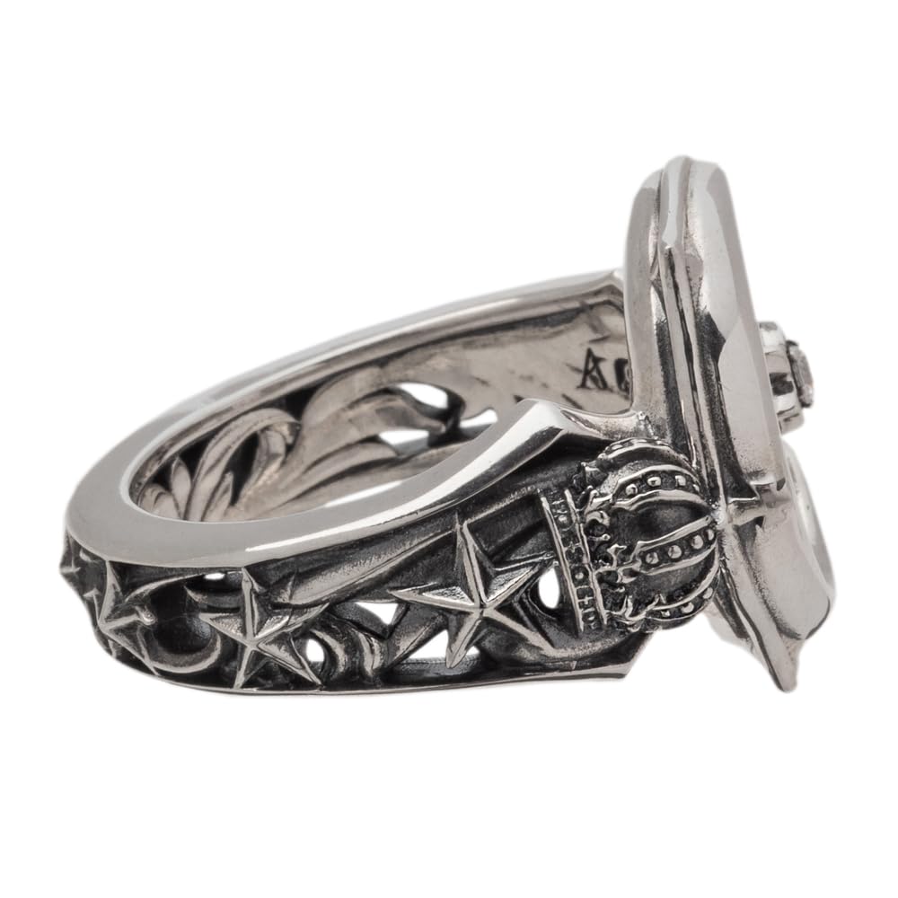 Artemis Kings Полумесяц Свободный размер Серебро Брендовое Серебро 925 Кольцо, (AKR0071), Мужской аксессуар, Ювелирное изделие, Кольцо,