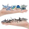 Mini Ocean Animal Model Set Realistic Pvc Figures Includes Sardine Shark And Marlin 10 Piece Collection