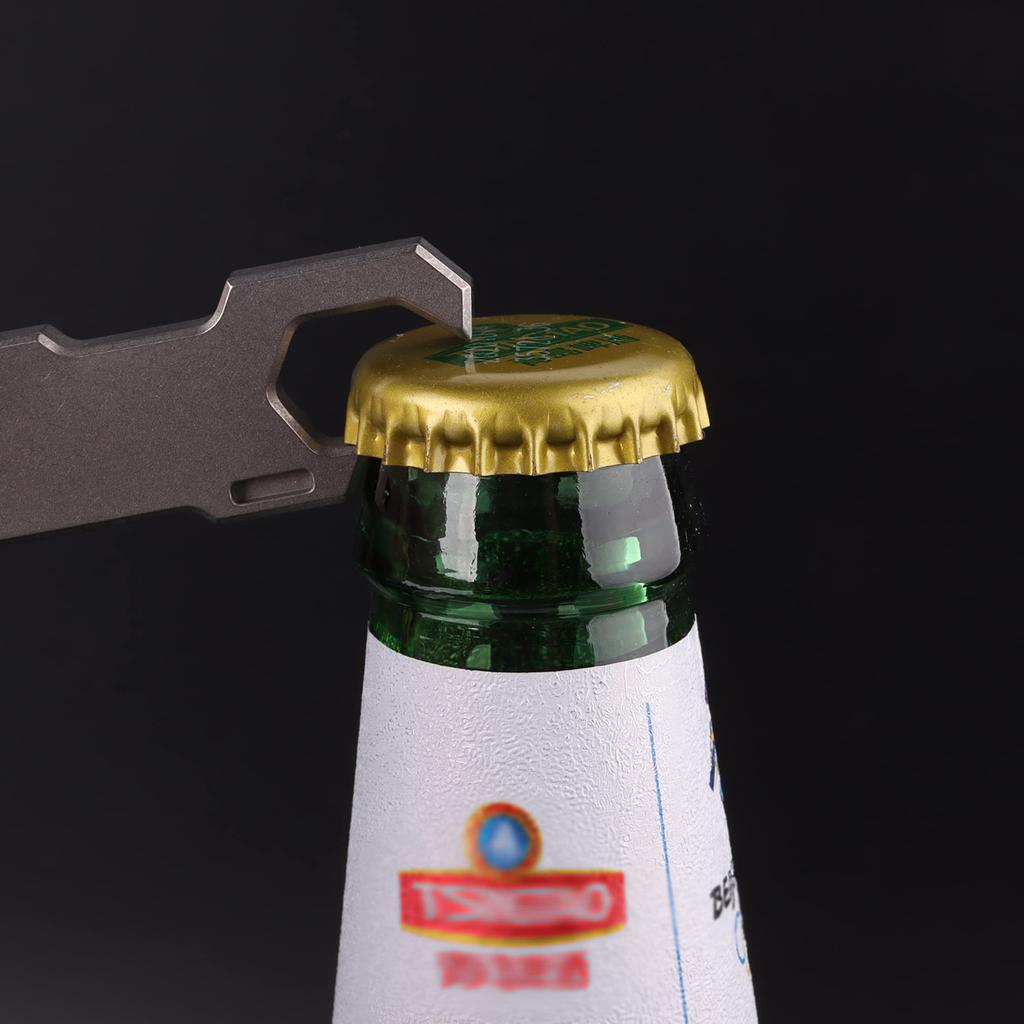 Hamans EDC Titanium EDC Pry Bar Keychain Bottle Opener Portable Multi-Tool Multi-Tool