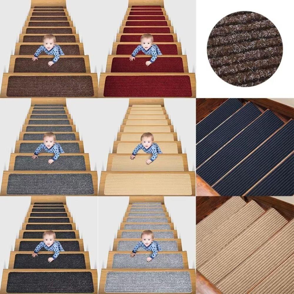 Новый 76x20 см Коврик для лестницы Нескользящий Самоклеящийся Проступь для лестницы Ковер Мягкая Полоска Безопасность Придверный коврик Декор для дома