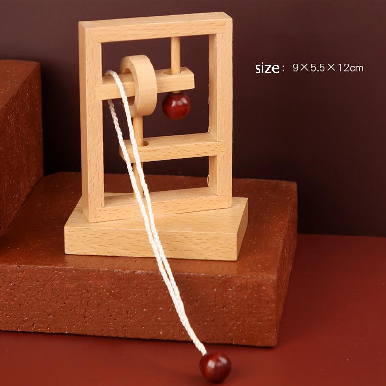 Деревянные игрушки для снятия стресса «Разблокируй», головоломка «Замок Лубана», игрушки для распутывания, головоломка с петлей из веревки, развивающая игра для взрослых и детей