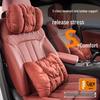 Роскошный зимний автомобильный набор подушек из замши: Плюшевый подголовник и поясничная поддержка для комфорта и тепла