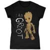 Womens/Ladies I Am Groot Scribble T-Shirt