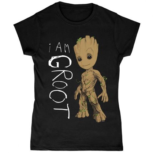 Guardians Of The Galaxy 2 Женская/дамская футболка с надписью «I Am Groot Scribble»