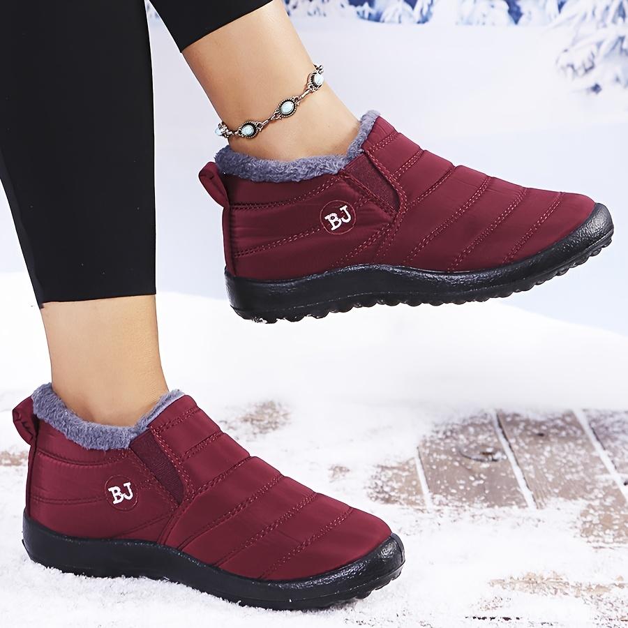 Ultra-Warm Winter Boots - Non-Slip Thick Sole,Boots with Arctic-Grade Insulation, Low Heel, Round Toe, Solid Color Minimalist Design