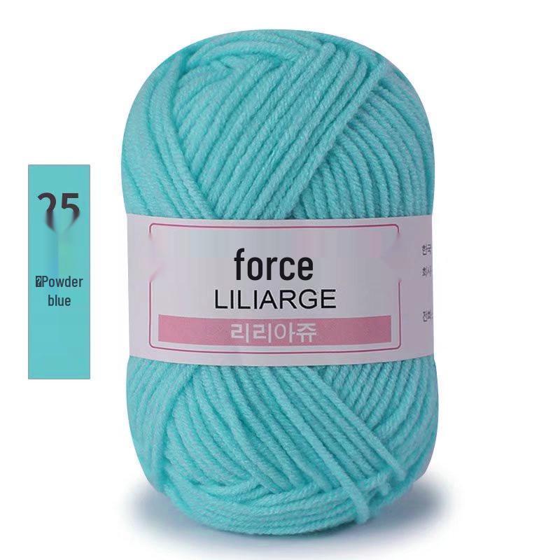 4-слойная молочная хлопковая пряжа для детских свитеров, кукол, обуви, шапок, вязания крючком и DIY-проектов