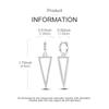925 Sterling Silver Earrings Women Sparkling Triangle Snake Bone Drop Earring For Anniversary Wedding Jewelry Gifts