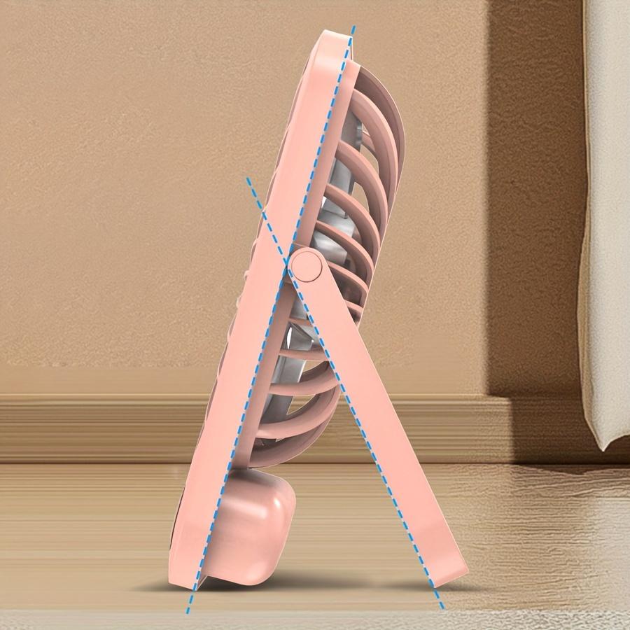 1 шт., настольный USB-вентилятор 6,5-дюймовый портативный настольный вентилятор, складной на 180°, 1800 мАч, небольшой персональный настольный вентилятор с батарейным питанием для домашнего офиса, 5 скоростей