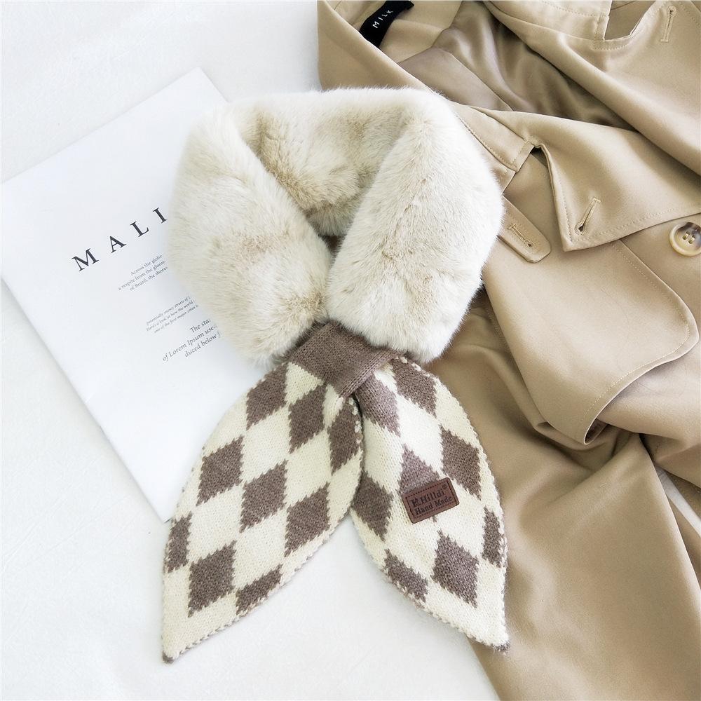 Новый шарф женский прекрасный осенне-зимний открытый теплый холодостойкий шарф защита шеи шерстяной воротник