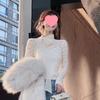 Женская элегантная рубашка с длинным рукавом, кружевом и бантом - Коллекция Осень/Зима 2025