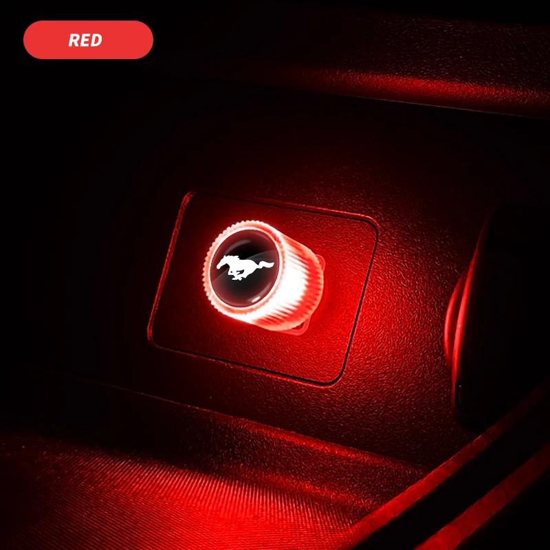 Car Sticker Ford Mini USB LED Car Light Auto Interior Atmosphere Light For Ford Mustang 2005 2006 2007 2008 2009 2016 GT Mach-E