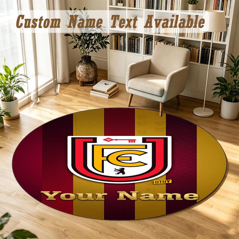 Round Rug Custom NameUnion Berlin FC Pattern Non Slip Carpet Home Floor Decor