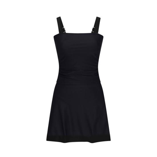 Women Swimsuit Sling Sleeveless High Waist Bathing Suit One-Piece Beachwear Solid Color Quick Drying Monokini