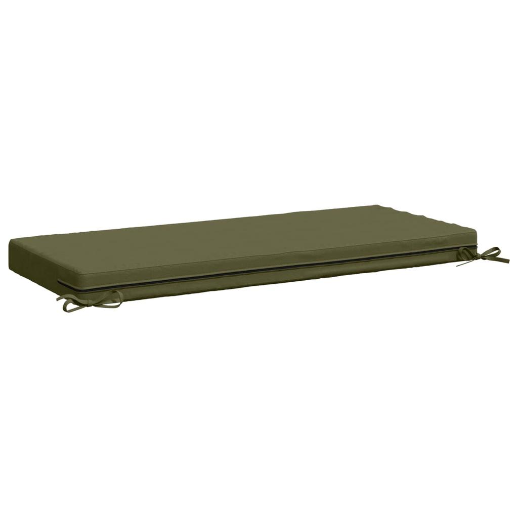 2 piece Bench Cushions SOEST 100percent Polyester Olive Green