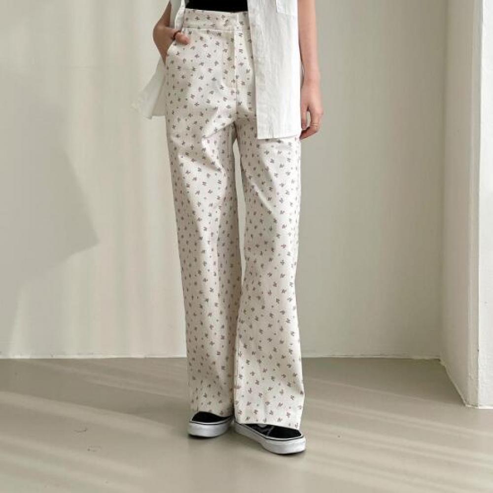 New Arrivals Open Run Women Cotton Pants Floral Look