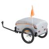 Bike Cargo Trailer, 100 lbs Load Capacity, Heavy-Duty Bicycle Wagon Cart, Foldable Compact Storage with Universal Hitch, Waterproof Cover, 16" Wheels,