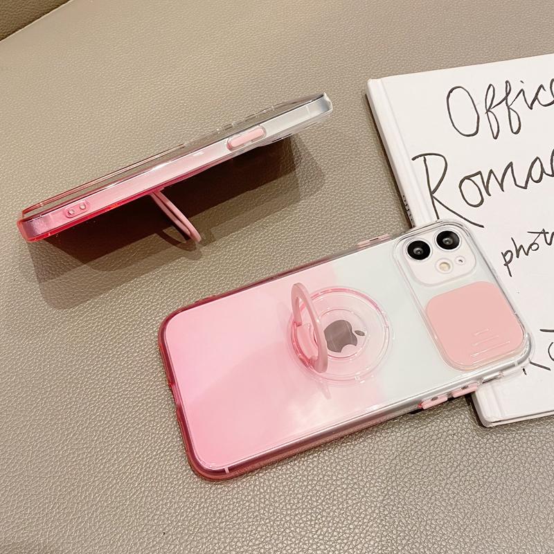 Чехол-держатель с градиентным цветным кольцом для Iphone 11 13 12 Pro Max Xs Xr X 7 8 Plus, противоударная подставка для кольца, защитная задняя крышка для камеры