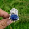 Womens Day Deal September Birth Lapis Lazuli Gemstone Sterling Silver Bird Ring