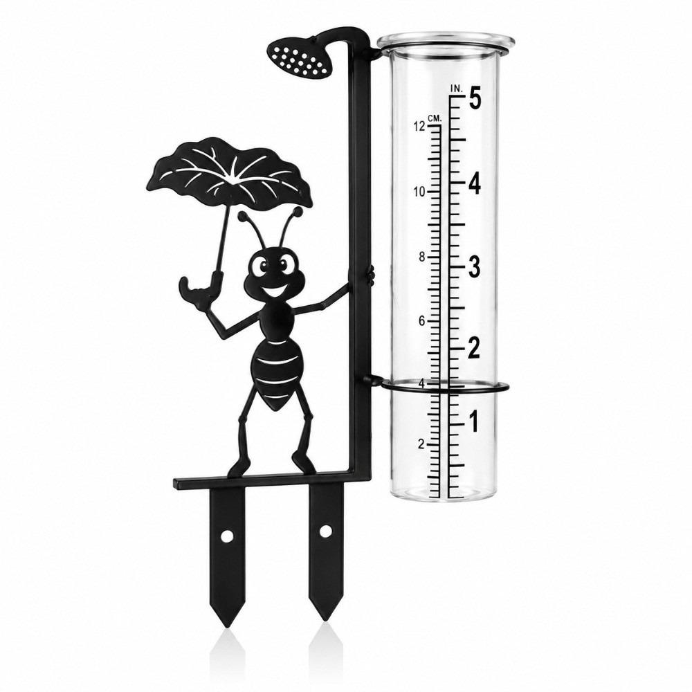 Clear Tube Garden Rain Gauge Dual Scale Rainfall Gauge New Outdoor Rain Gauge Patio Planter