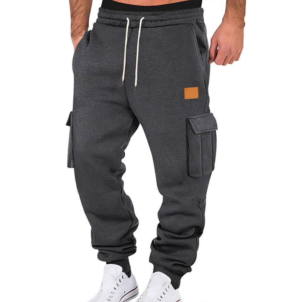 Men'S Sports Pants Running Pants Outdoor Pocket Work Pants Casual Pants