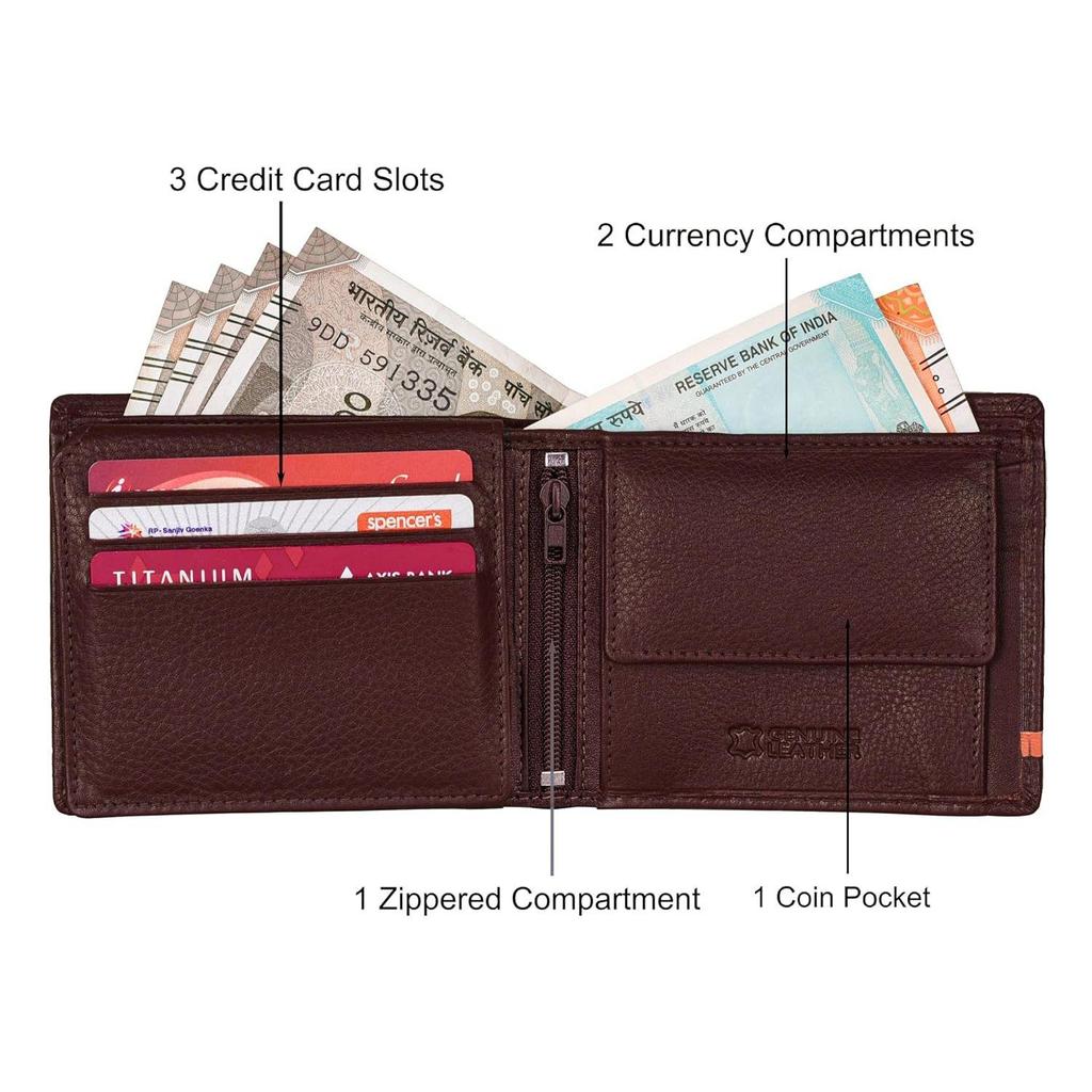 Stag Papaya Leather Wallet for Men