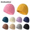Hat Women's Baotou Ear Protector Hat Wool Knitted Warm Twisted Wool Hat Men's Outdoor Sports Cold Hat Pullover Hat