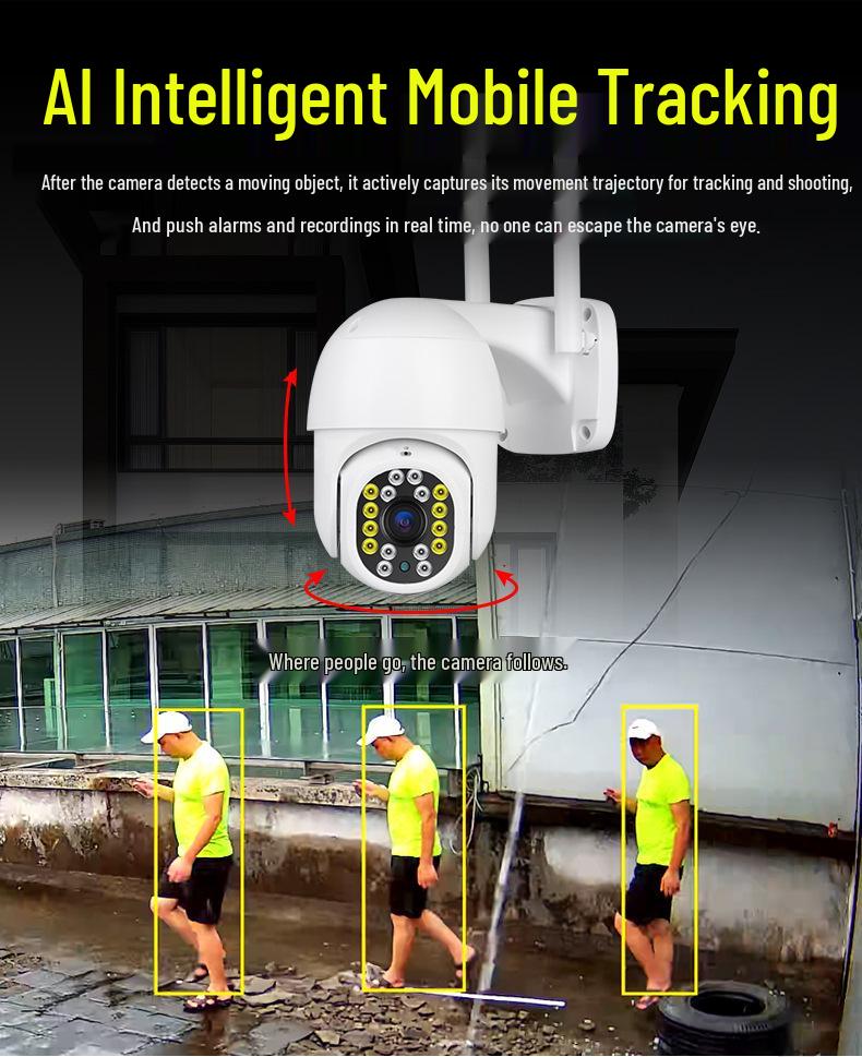 Двухдиапазонная PTZ-камера YOOSEE 5G с автоматическим отслеживанием человека и без Wi-Fi - Надежное решение для наружного наблюдения