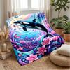 Whale and Butterfly Fantasy Theme blanket Lightweight Warm Flannel Blanket Decorative Throw Blanket for Home Decoration