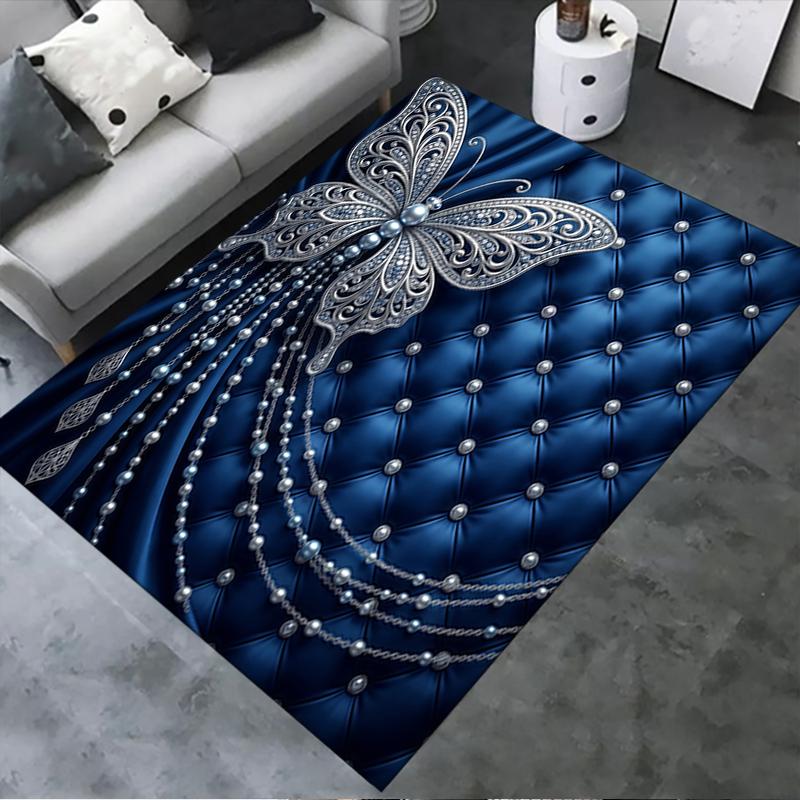 2025 New Gorgeous Butterfly Carpet Rug for Living Room Bedroom Home Sofa Decoration,Kids play Non-slip Floor Mat