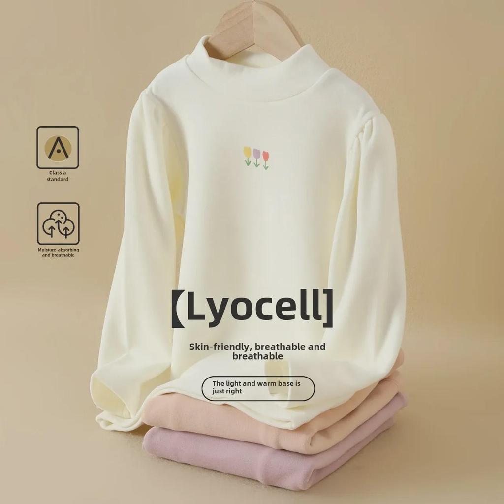 Girls' Thermal Turtleneck Fleece Shirt for Autumn & Winter - New Design