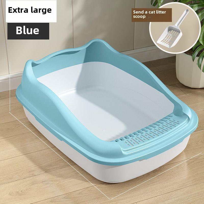 Extra Large Semi-Enclosed Anti-Splash Cat Litter Box