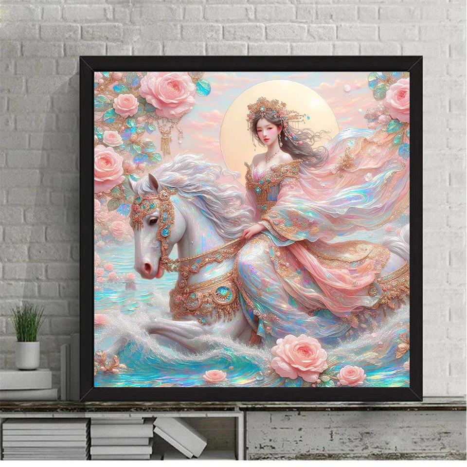 Diamond Painting New 2024 Fantasy Ancient Woman and Horse DIY Diamond Embroidery Cross Stitch Kit Mosaic Handicraft Home Decor J3970