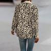 Spring and Autumn Leopard Jacket Women Corduroy Jacket Coat Women Overshirt Long Sleeve Loose Shirt Jackets for Women