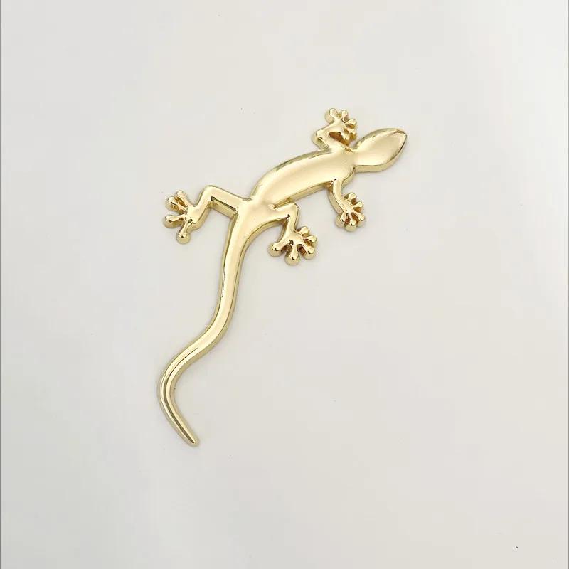 New 1Pcs 3D Metal Funny Gecko Lizard Badge Logo Sticker Decal Waterproof Emblem Stickers For 42s A3 A4 A5 A6 Q3 Q5 Car Stylings42