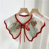 Beautiful Flower Sunscreen Shawl Scarf Decoration Fake Detachable Collar Protect Neck Shoulder Women Girl Dress Accessories