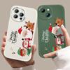 Slim Cartoon Santa Christmas Snowman Elk Leather Back Casing PU Leather Cover Phone Case for Samsung Xiaomi Poco Redmi