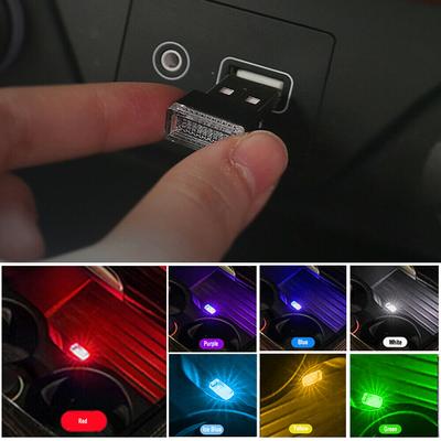 Мини USB светодиодный светильник для салона автомобиля Неоновая атмосфера Лампа для компьютера Декор Лампа для тюнинга автомобиля Универсальные автомобильные аксессуары Креативный