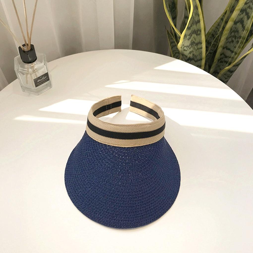Irene Natural Sun Cap Visor Straw Vacation Hat