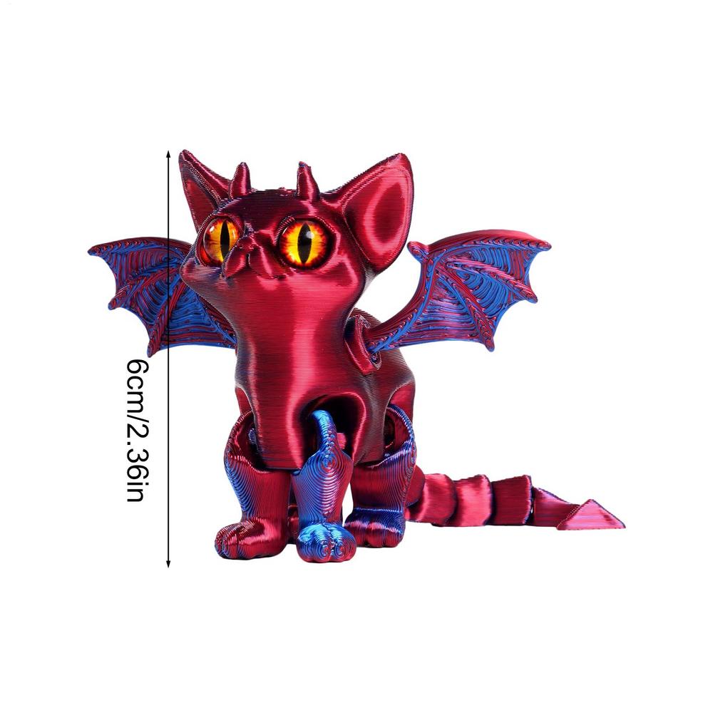 3D-печатная многосуставная фигурка, подвижный ангел, демоны, кошка, фигурка животного для украшения стола и дома