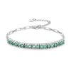 Elegant and Exquisite Natural Green Emerald Bracelet Real Gemstones 925 Sterling Silver Fine Jewelry Wedding Banquet Gift