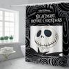 Яркая и красочная шторка для душа «Кошмар перед Рождеством» с крючками для ванных комнат