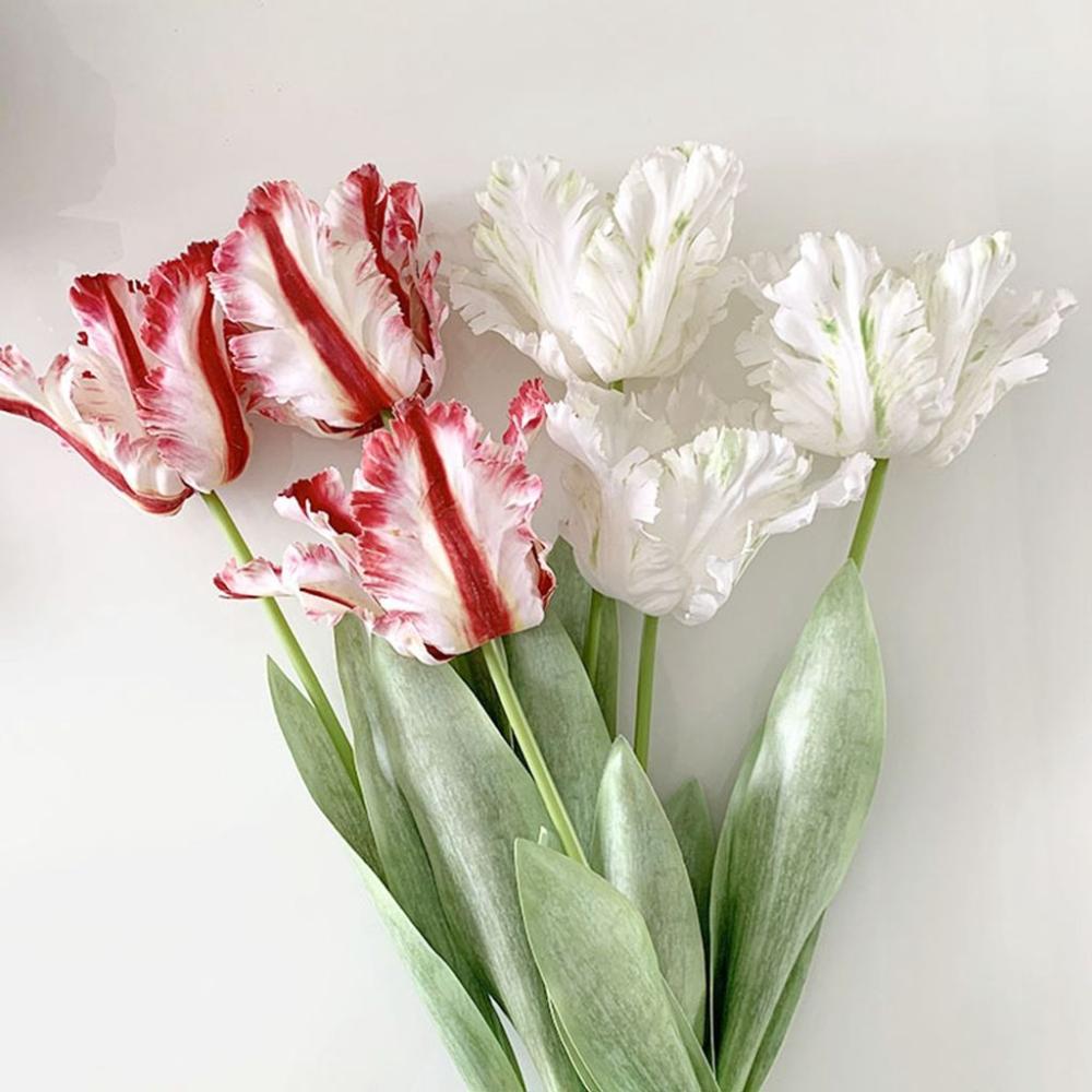 DIY Photography Props Silk Flower for Home,Party,Wedding Artificial Parrot Tulip Table Decoration Fake Flower Wedding Bouquet