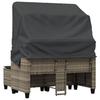 Vidaxl 2-Os. Sofa Ogrodowa, Daszek I Podnóżki, Jasnoszara, Rattan Pe