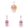 Cute Pink Underpants Bunny Plush Toy Adorable Cartoon Animal Keychain Gift