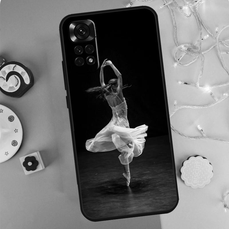 Чехол для телефона Xiaomi Redmi Note 14 Pro 9 10 11 12 13 9S 10S 11S 12S Redmi 14C 10C 12C 13C с изображением балерины, балетный танец, девочка