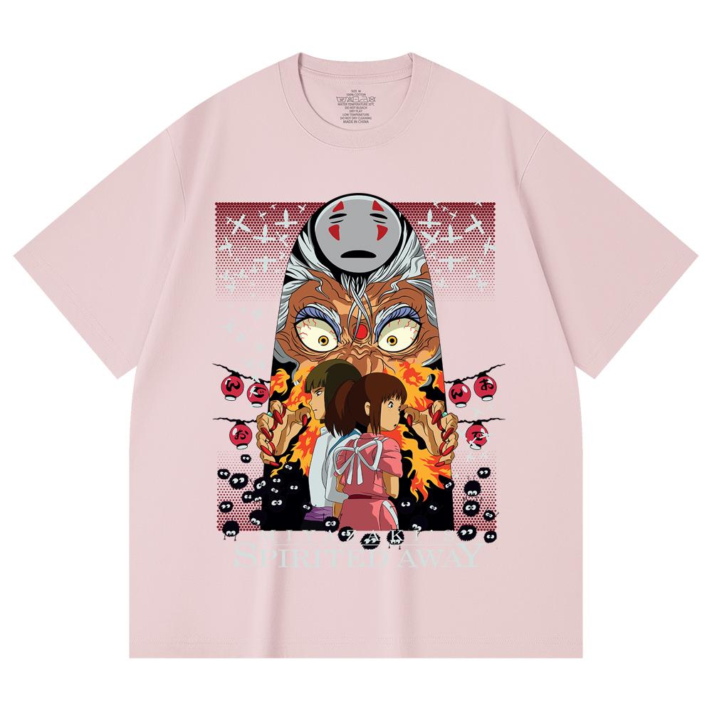 230 Gsm 100% Cotton Ghibli V1 Spirited Away Print Unisex Heavy Cotton T Shirt