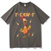 Funny FCawF Humorous Rooster Emoji Graphic Oversized Unisexs and Womens Tshirt Aesthetic Teen Hiphop Cotton Y2K Bug Tshirt