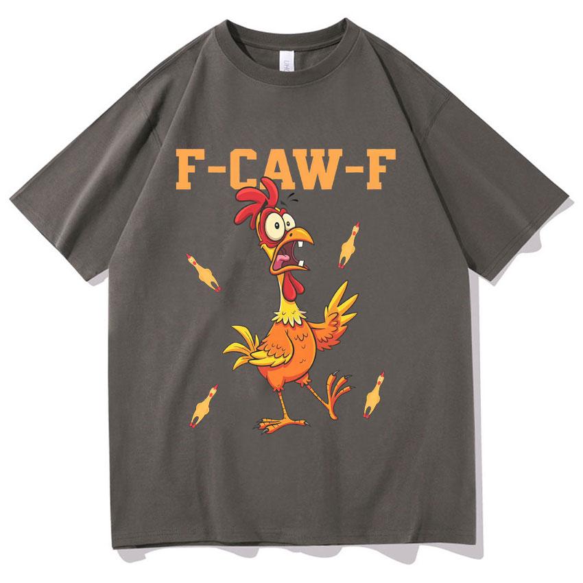 Funny FCawF Humorous Rooster Emoji Graphic Oversized Unisexs and Womens Tshirt Aesthetic Teen Hiphop Cotton Y2K Bug Tshirt