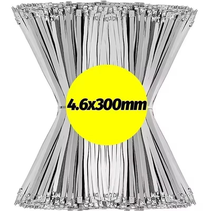 Стяжки для кабелей из нержавеющей стали, многоразовые самоблокирующиеся крепежные кольца, металлические молнии, органайзер для кабелей, крепежные аксессуары