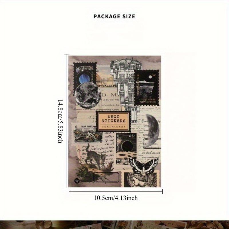 1PC Floating Clouds Watching the World Series PET Sticker Book Retro Art Notebook Material Decoration Sticker